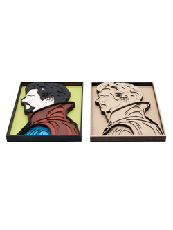 3D картина по номерам Доктор Стрендж Marvel (Марвел) SamCraft, подарочный набор для творчества, многослойное панно из дерева для раскрашивания и сборки