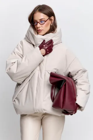 Куртка зимняя на утеплителе Isosoft бежевого цвета