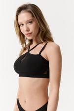 Бесшовный топ на бретелях из итальянской пряжи