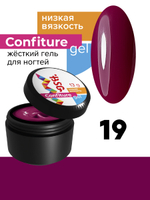 Жёсткий гель для наращивания Confiture №19 НИЗКАЯ ВЯЗКОСТЬ - Императорский пурпурный (13 г)