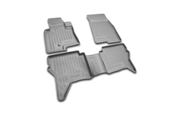 Коврики Standard, в салон MITSUBISHI Pajero IV(V80), 3 дв, 2006 - , 4 шт. (полиуретан, чёрные) Element.NLC.35.18.210