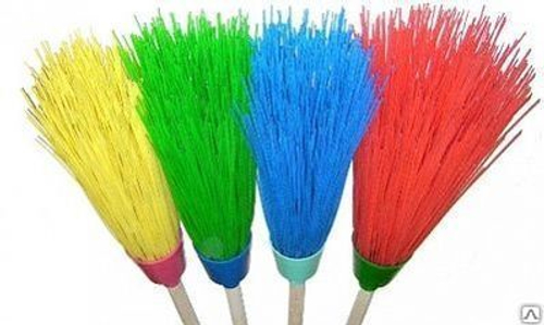 Метла синтет. круглая  Дачная  5 колец  с чер.