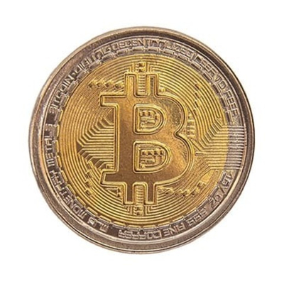 Монета сувенирная Биткойн золотой 2,5 см