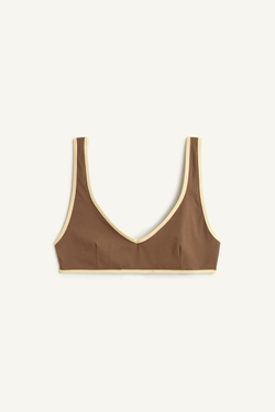 ZARA ТОП-БИКИНИ С V-ОБРАЗНЫМ ВЫРЕЗОМ, ХАКИ
