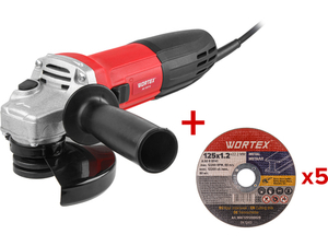 Одноручная углошлифмашина WORTEX AG 1207-6 в кор. 750 Вт, 125 мм, 0-10000 об/мин