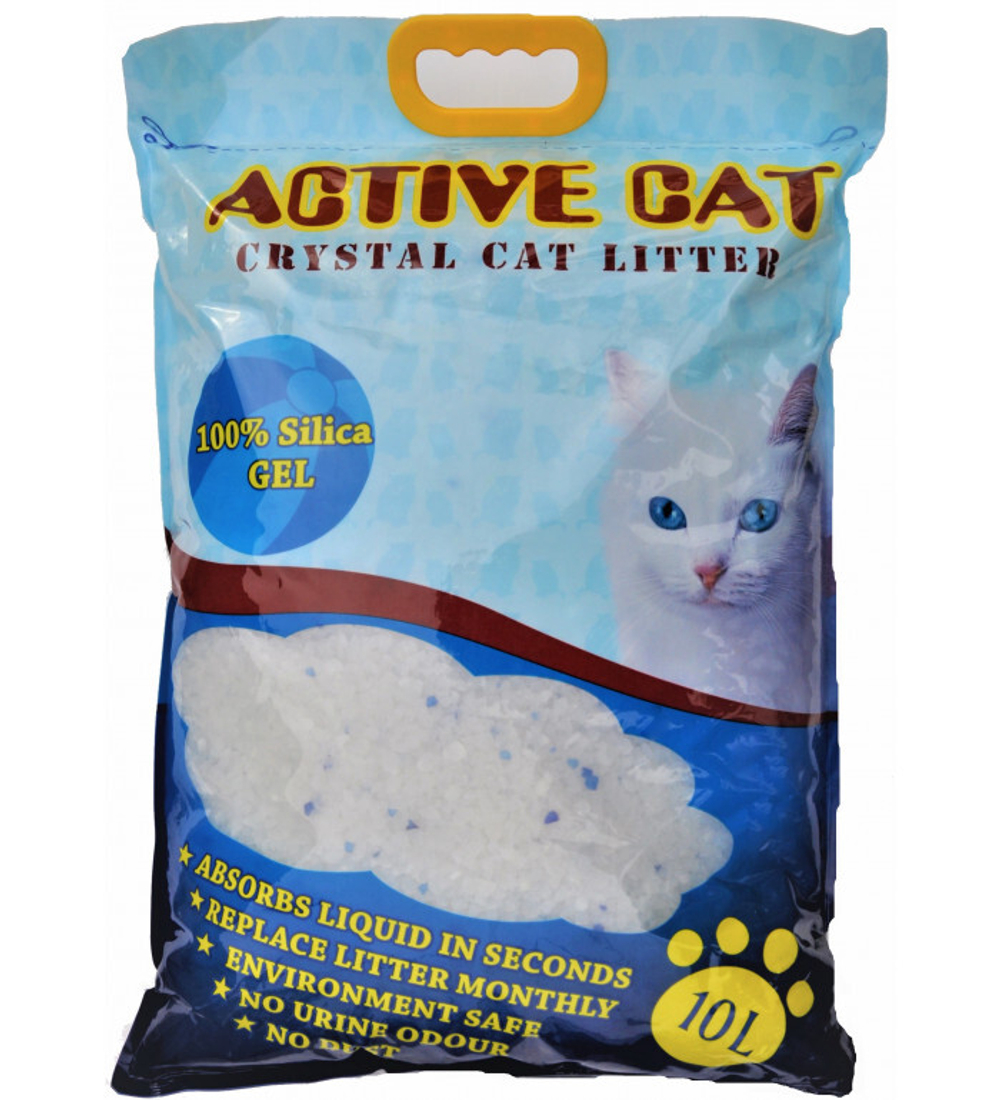 НАПОЛНИТЕЛЬ Д/КОШАЧЬЕГО ТУАЛЕТА ACTIVE CAT СИЛИКАГЕЛЬ 10Л