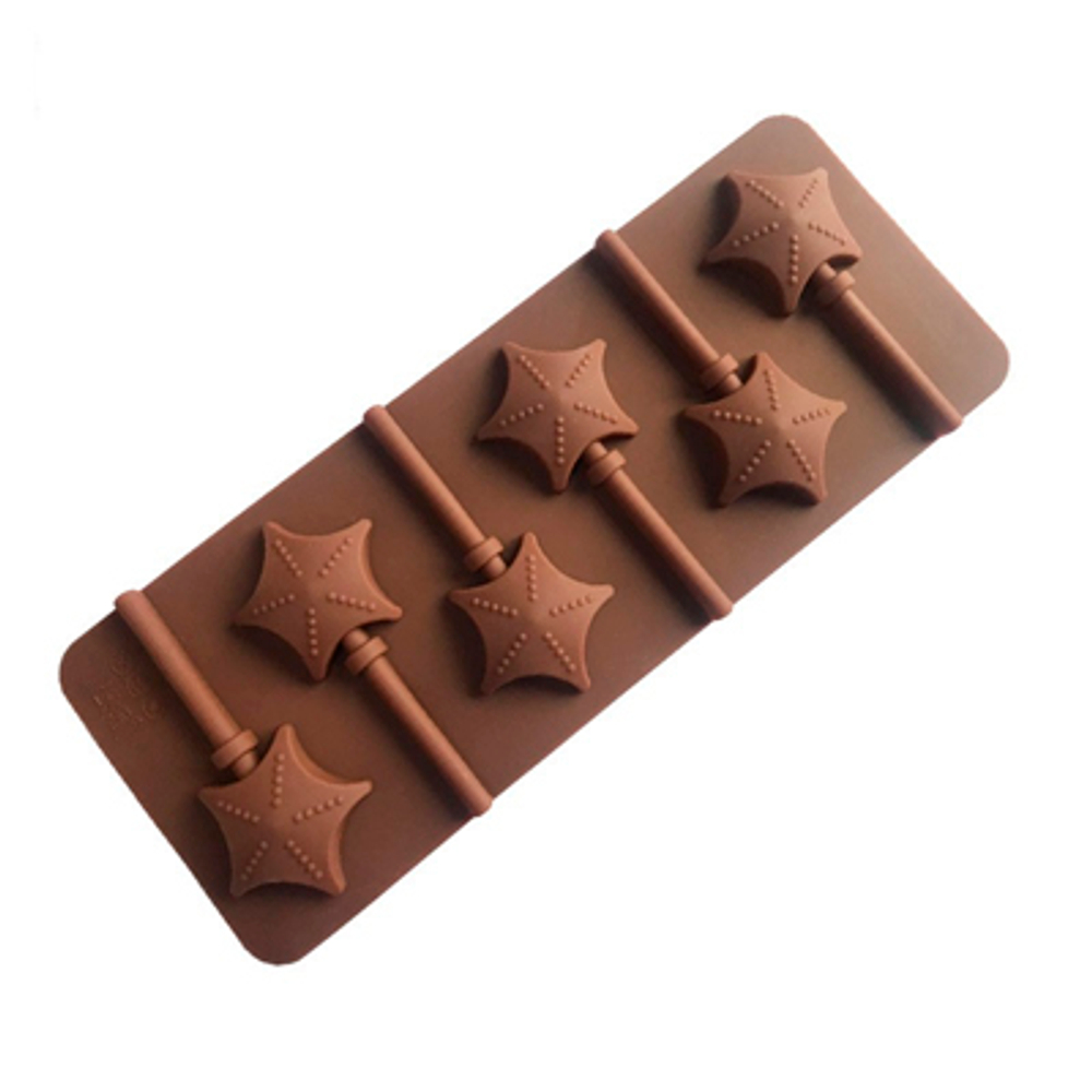 Силиконовая форма для шоколада и леденцов "Морские звёзды" 24*9,5см