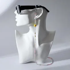 Цепочка для очков "Смайлик", цвет светло-розовый, 70 см