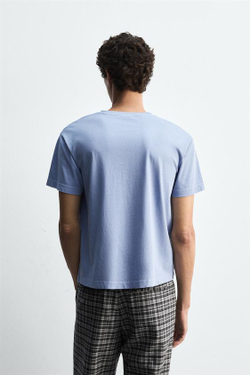 ZARA HARRY LAMBERT X DISNEY ФУТБОЛКА MICKEY + PLUTO, НЕБЕСНО-ГОЛУБОЙ