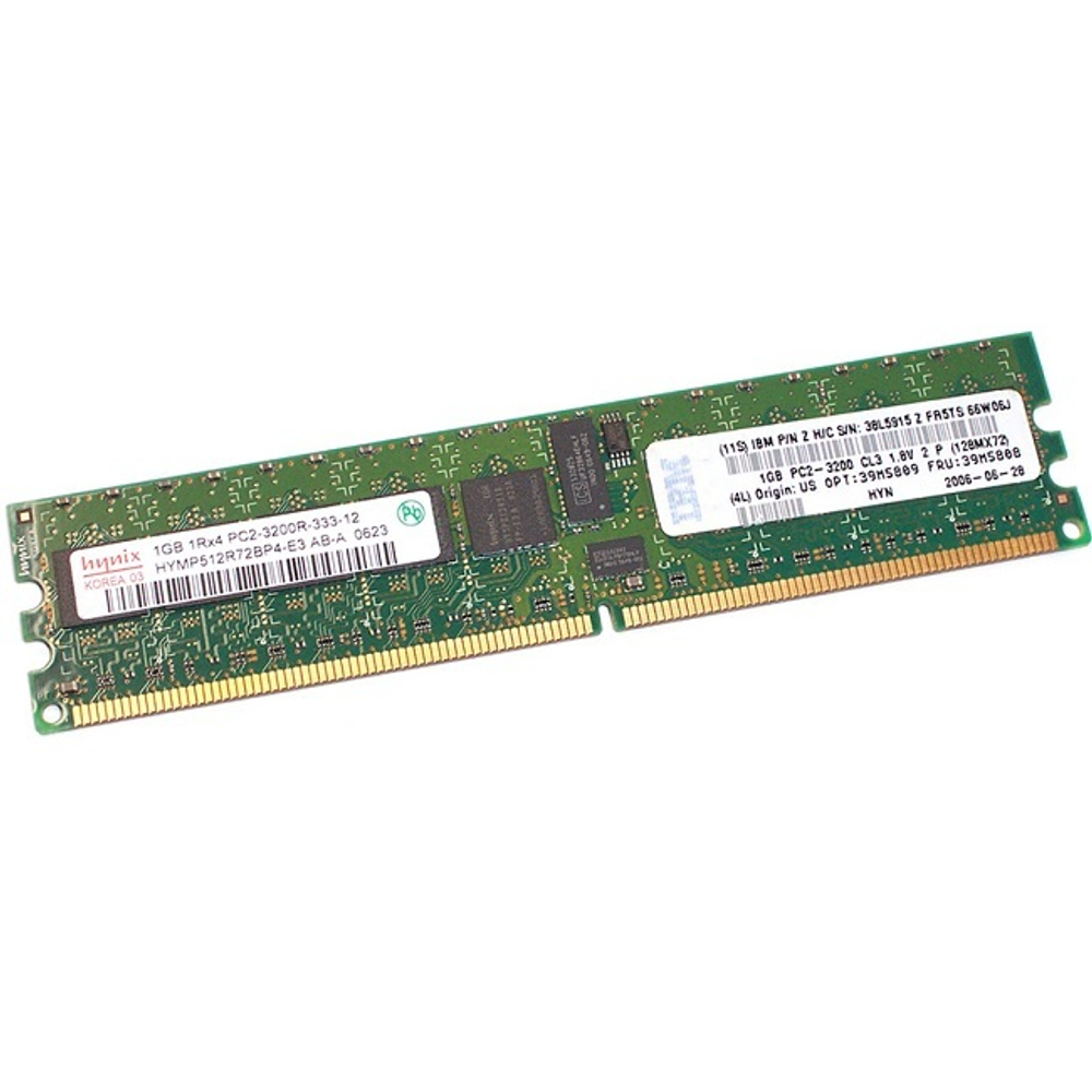 Серверная оперативная память DIMM DDR2 2Gb, 400Mhz Hynix ECC REG CL3 1.8V (HYMP512R72BP4-E3), (38L5916), (39M5812)