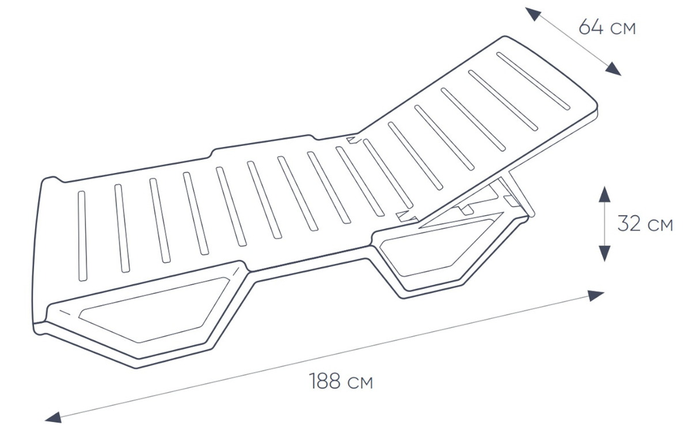 Шезлонг Tweet пластиковый белый