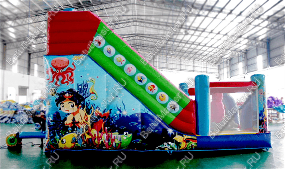 Батут-горка "Приключения рыбки" 7*5*6 м