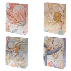 GAEM Пакет подарочный (бумага 210г/м2, блок 12шт), L26 W12 H32 см, 4в.