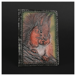 Кожаная обложка на паспорт «Золотая Векша»