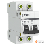 Автоматический выключатель 2P 25А (C) 4,5кА ВА 47-29 Basic