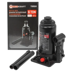 Домкрат бутылочный 6т с клапаном (h min 181мм,h max 351мм) FORCEKRAFT FK-T90604 DS