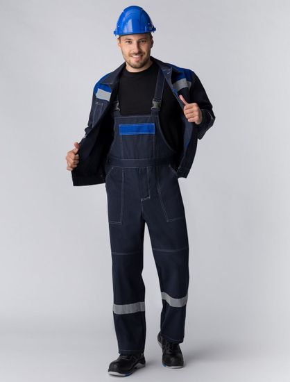 Костюм "Липецк" полукомбинезон (т.синий/василек)