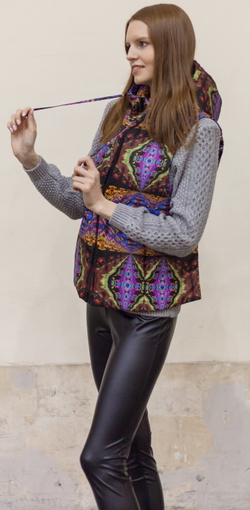 Двусторонний жилет "Богема", по мотивам живописи Михаила Врубеля