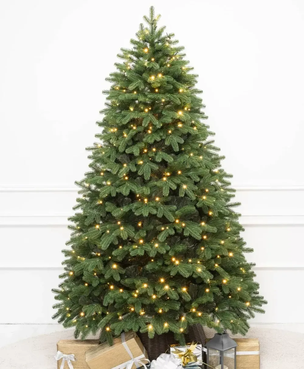 Ель с гирляндой встроенной «Парижанка» (Литая+пвх) 120 см / 1.2 м