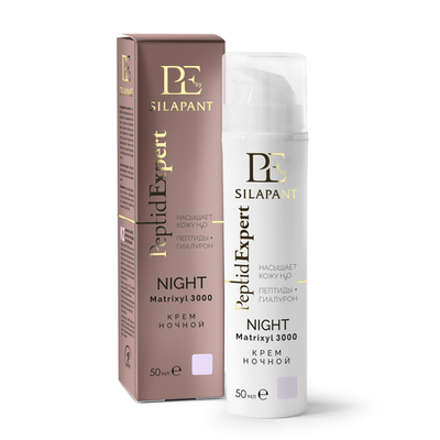 Крем для лица ночной с пептидами SILAPANT, 50 мл, Две линии