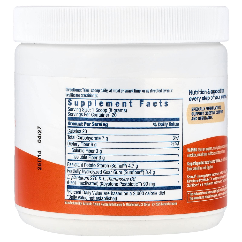 Bariatric Fusion, GLP-One Support, пребиотическая клетчатка в порошке, 165 г (5,82 унции)