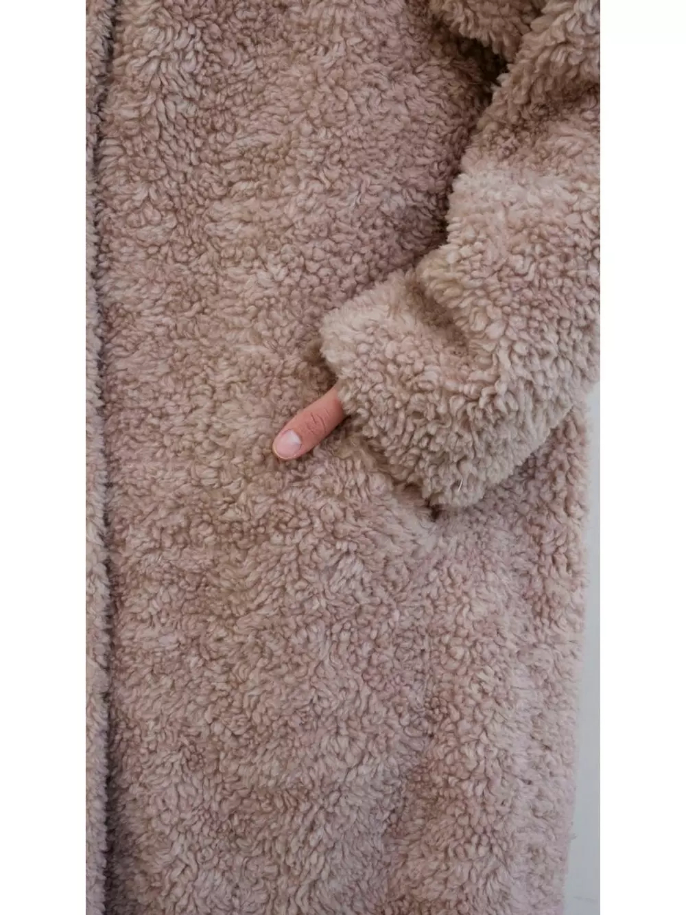 Шуба чебурашка длинная из овечьей шерсти, SilverFox (арт.S1072rm09bz)