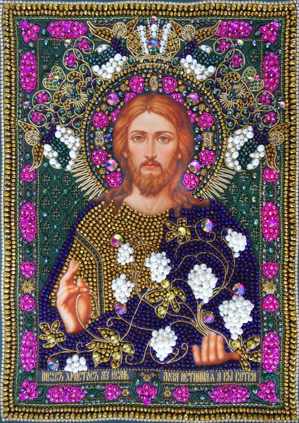 И-20б Набор для вышивания хрустальными камнями "Лоза истины" (речной жемчуг)