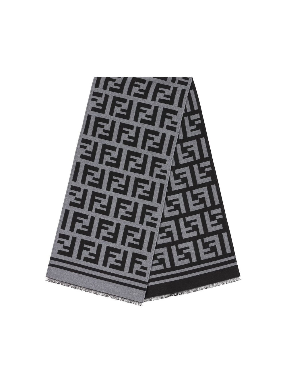 Fendi FF wool and silk scarf