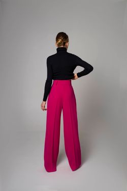 Брюки-палаццо фуксия
