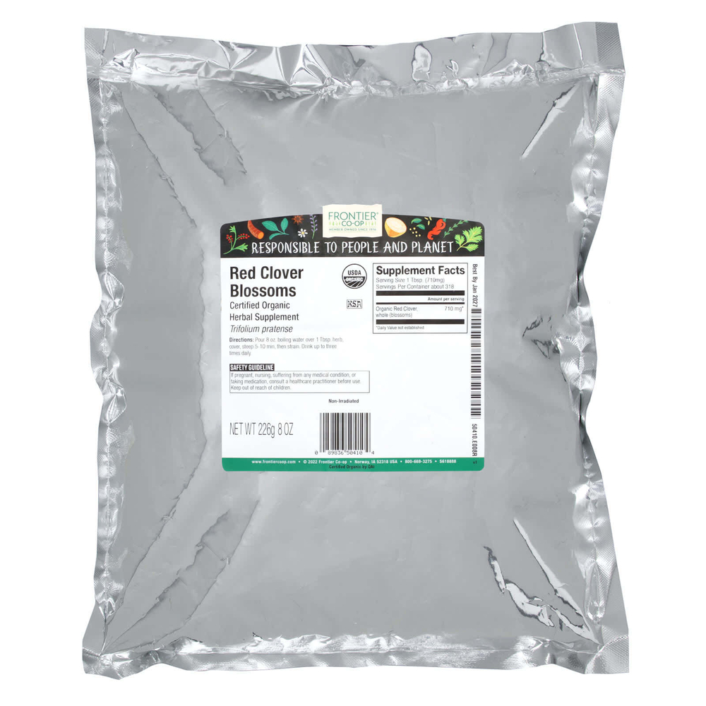 Frontier Co-op, Органические цветки красного клевера, 226 г (8 унций)