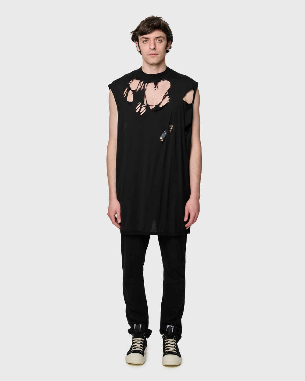 RICK OWENS DRKSHDW ТОП ЧЕРНЫЙ МУЖСКОЙ HOLLYWOOD TARP