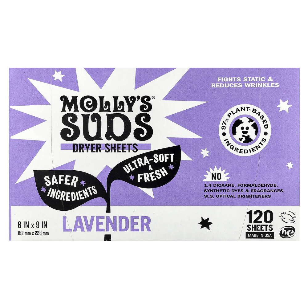 Molly's Suds, Сушилка для белья, лаванда, 120 листов