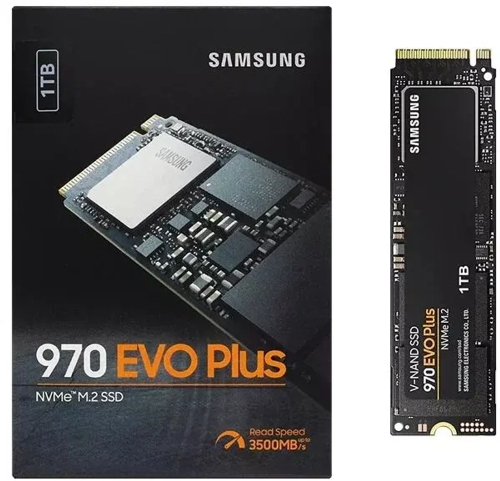 Твердотельный накопитель Samsung 970 EVO Plus 1TB NVMe M.2 SSD (MZ-V7S1T0BW)