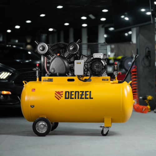 Компрессор воздушный рем. привод BCV 4000-T/200, 4,0 кВт, 200 литров, 690 л/мин// Denzel