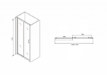 Душевая дверь Abber Schwarzer Diamant 150 AG30150B профиль Черный стекло прозрачное