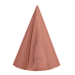 Колпаки фольгированные Роза голд 6 шт