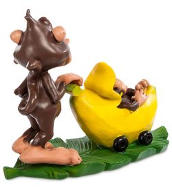 RV-488 Фигурка Обезьяна с детенышем «Муси-пуси» (W.Stratford)