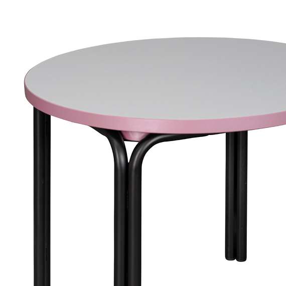 Столик кофейный ror, Ø50 см, черный/серый/розовый