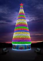 Уличная гирлянда с режимами: Цветная "Северное Сияние" (24В) - на елку от 4 до 30 м