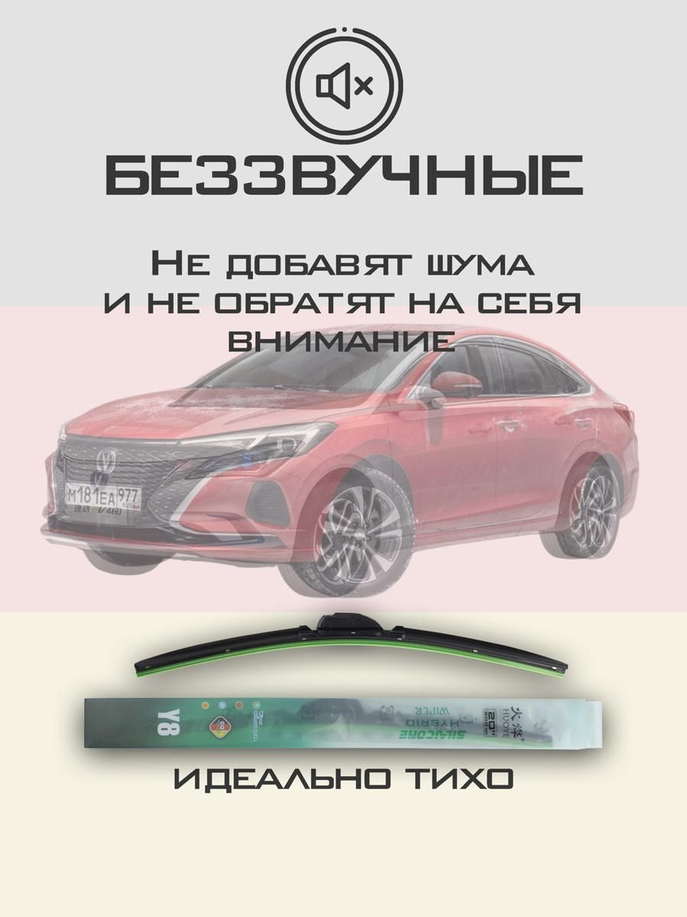 Щетки стеклоочистителя HUOYE Y8 600/450 мм на Changan EadoPlus | Push button