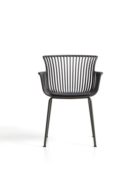 Уличный стул Surpika из пластика и графитовой стали