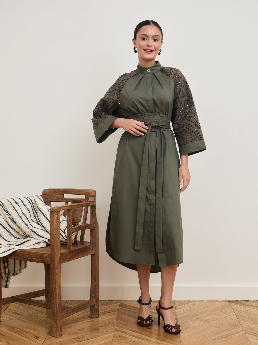 Платье кимоно ажурное