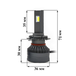 Светодиодные автомобильные LED лампы TaKiMi Progressive V2 H7  6000K 12/24V