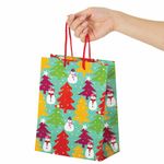 Пакет подарочный новогодний 17,8x9,8x22,9 см, ЗОЛОТАЯ СКАЗКА "Краски зимы", ламинированный, 606562