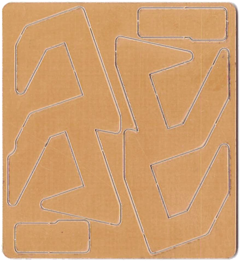 Набор логотипных вставок для подсумка Alpha-X , медный