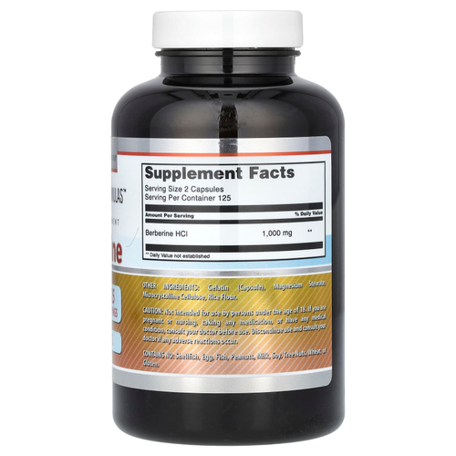 Amazing Nutrition, берберин, 250 капсул (500 мг в 1 капсуле)