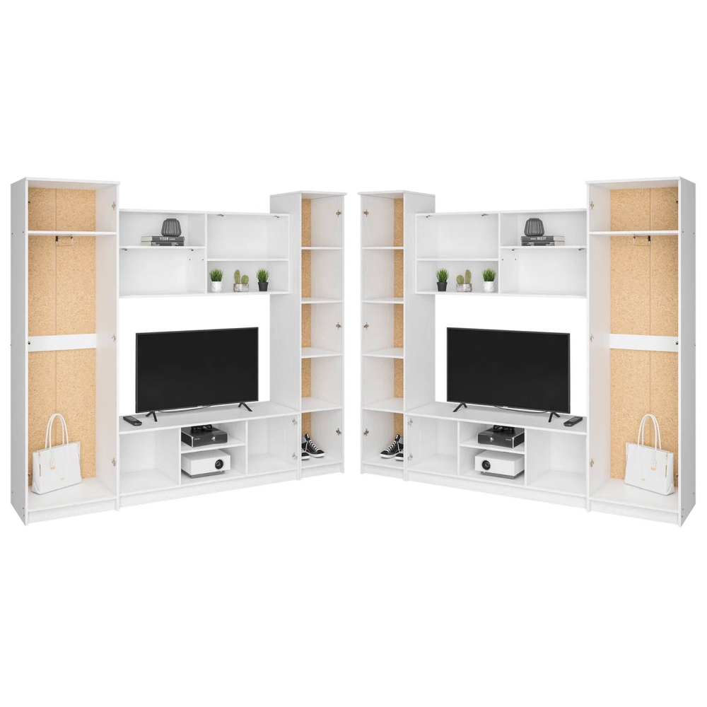 Готовая гостиная Woodville Бертелена белое дерево, белое дерево