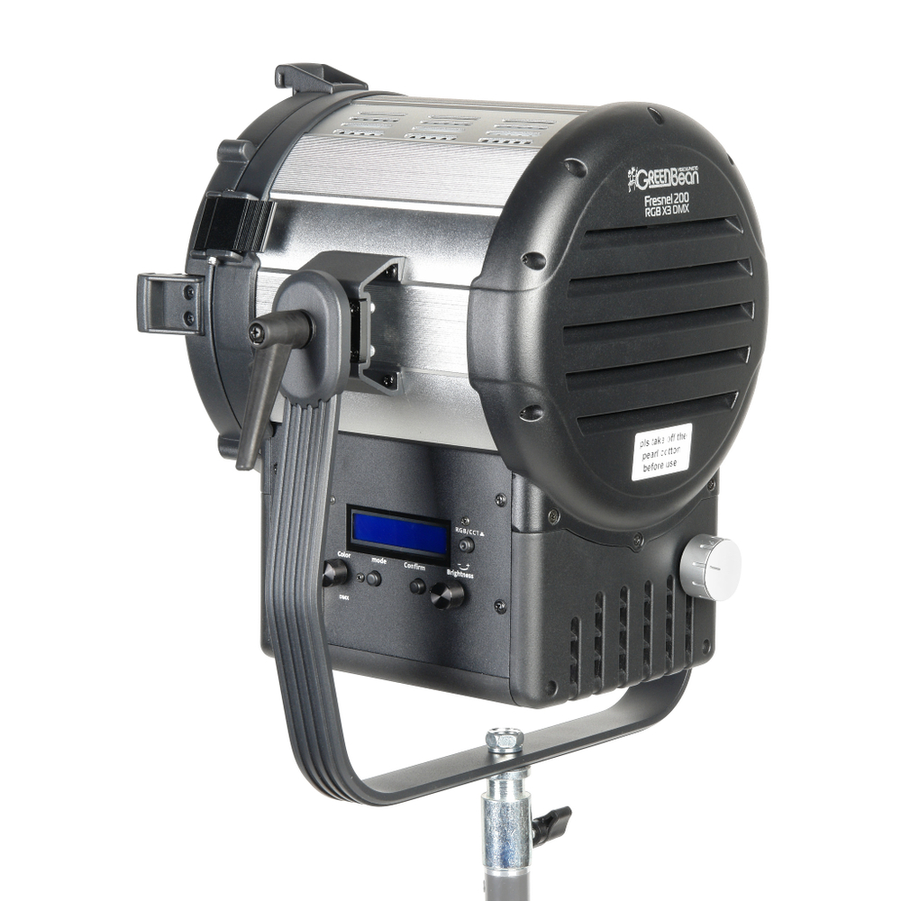 Осветитель студийный GreenBean Fresnel 200 RGB X3 DMX