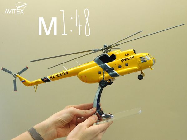 Модель вертолета Ми-8Т Геликс в масштабе 1:48