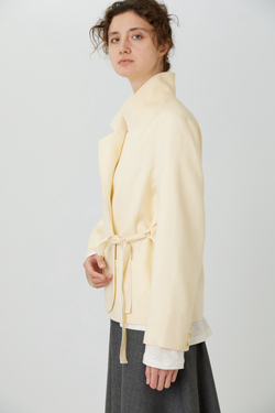 Винтажный жакет из молочной шерсти 